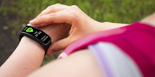 Person using a fitness tracker